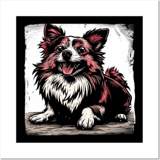 Retro Art Sheltie Dog Lover Posters and Art